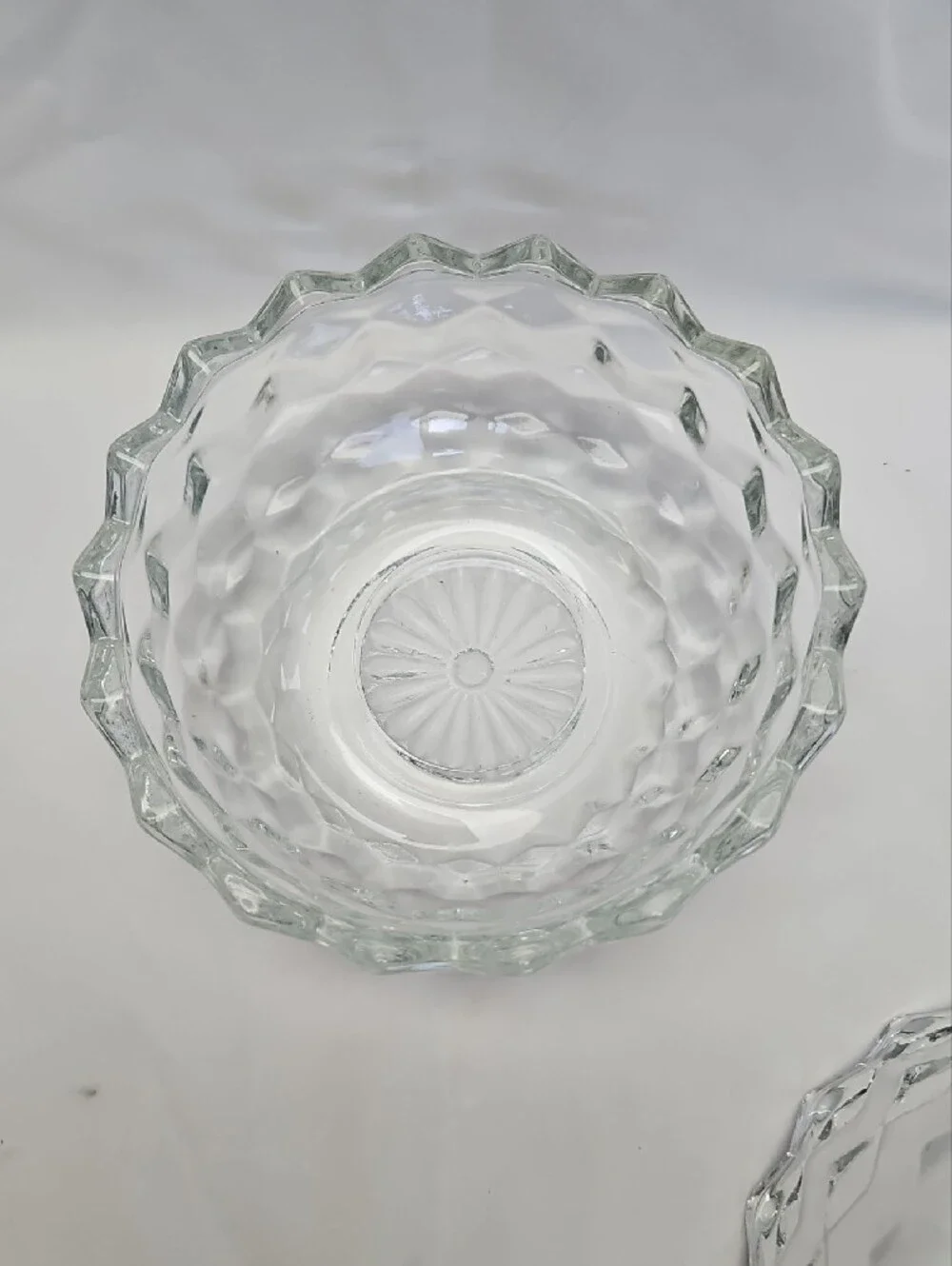 Vintage 1960's Fostoria Clear Glass Fairy Lamp